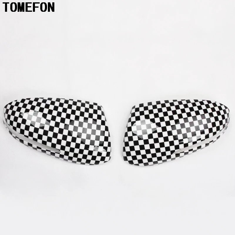 

TOMEFON For Kia Optima K5 2011 -2015 Add On Style Black and White Rear View Mirror Covers Side Wings Caps Car Sticker