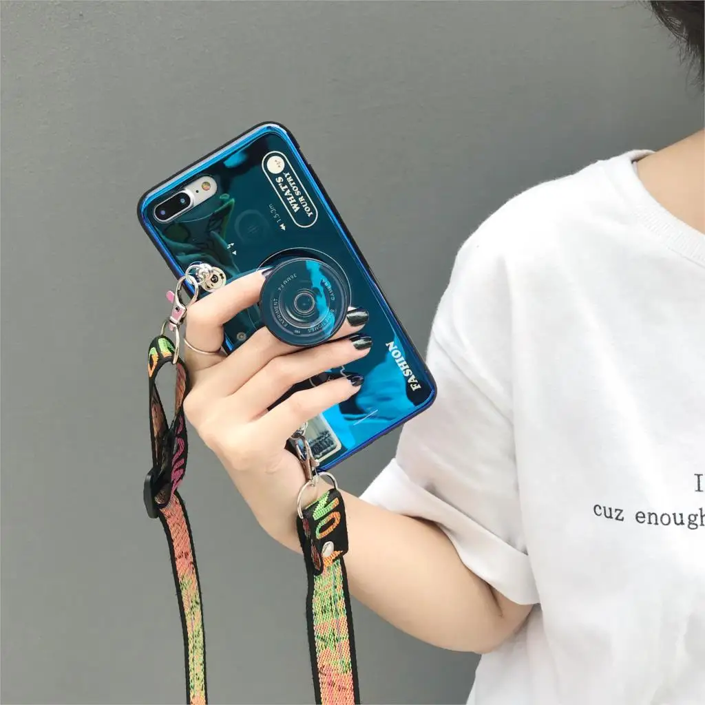 Blue Ray 3D Ретро чехол для телефона samsung Galaxy S7 Edge S8 S9 S10 Plus Funda Note 8 9 S10E Capa ремешок и