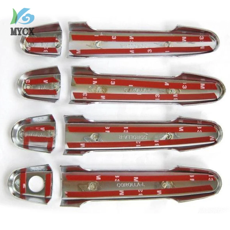 Хромированные чехлы на дверные ручки подходят для 08 09 12 toyota Highlander 07 10 Camry 03 04 05 06