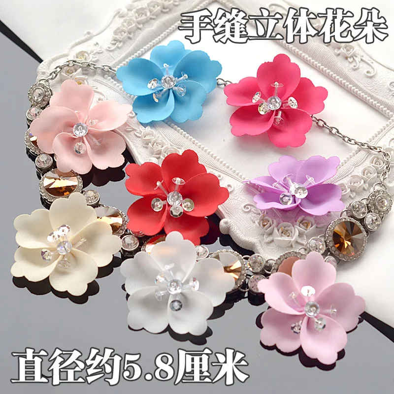 1 шт. ручная работа Ткань 3D Azalea цветок аппликация невесты свадебное платье