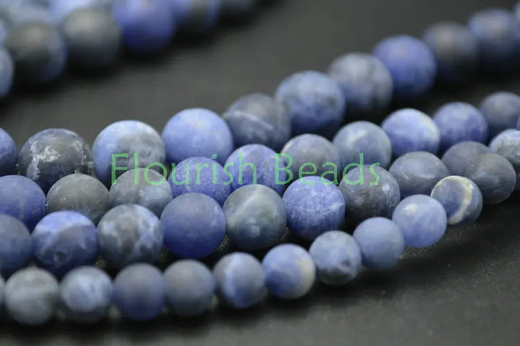 

6mm 8mm 10mm Matte Dull Polished Natural Sodalite Stone Round Loose beads DIY Jewelry making supplies Free shipping