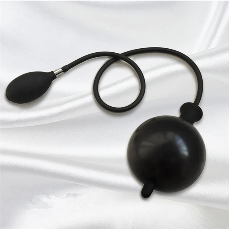 Safety Soft Big Inflatable Anal Plug Silicone Dilate Butt Inflate Balls Stimulate Massage Products Sex Toys. | Красота и здоровье