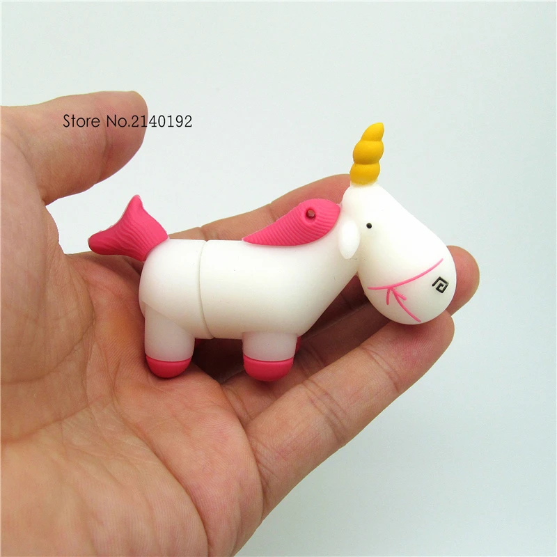 

Cartoon white Unicorn pendrive minion usb flash drive real capacity cute horse pen drive 4g 8g 16g 32G flash memory U disk