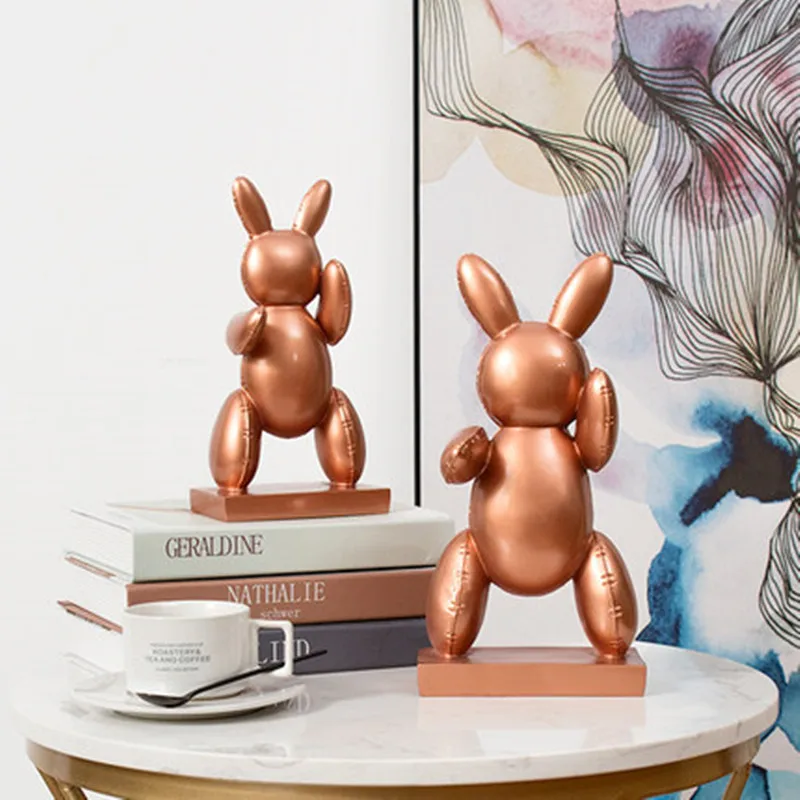 

Скандинавский кролик абстракция моделирование животных Смола ремесленник креативное украшение для детской спальни X1766