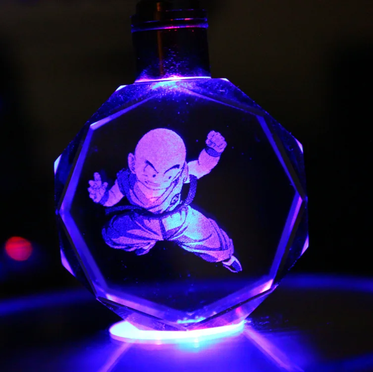 Красочный хрустальный брелок Dragon Ball Z фигурка игрушки светодиодный светильник