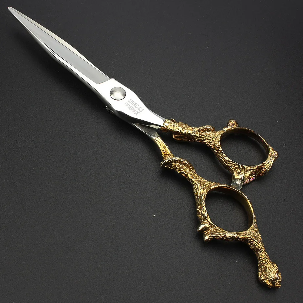 Набор парикмахерских ножниц с золотистой ручкой 6 дюймов|hairdressing scissors|hairdressing scissor