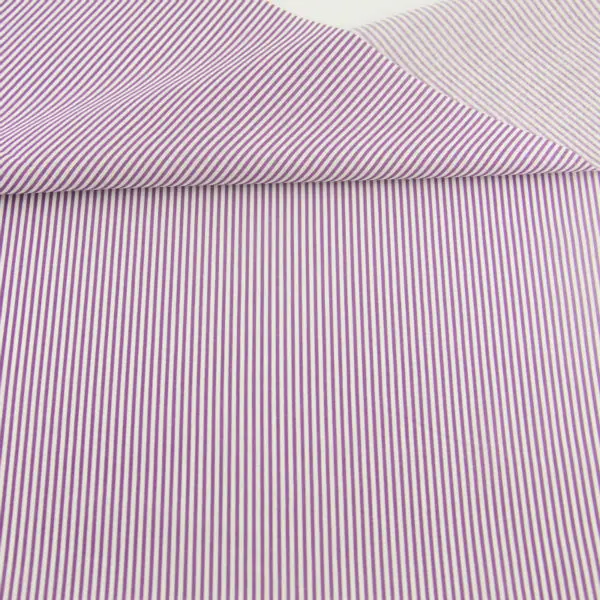Напечатанные фиолетовые и белые полоски хлопковая ткань предварительно