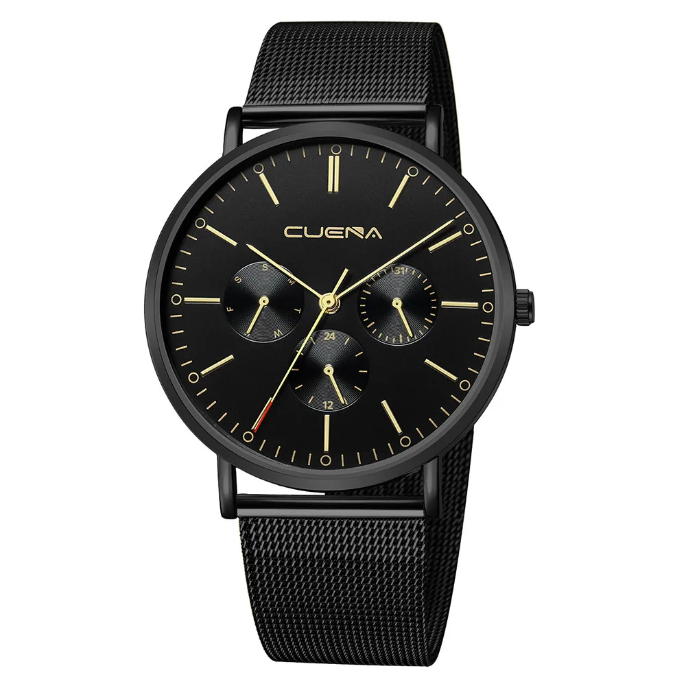 color as show Reloj hombre модные водонепроницаемые мужские часы relogio masculino тонкие сетчатые стальные минималистичные наручные часы montre homme мужские часы - Цвет: color as show