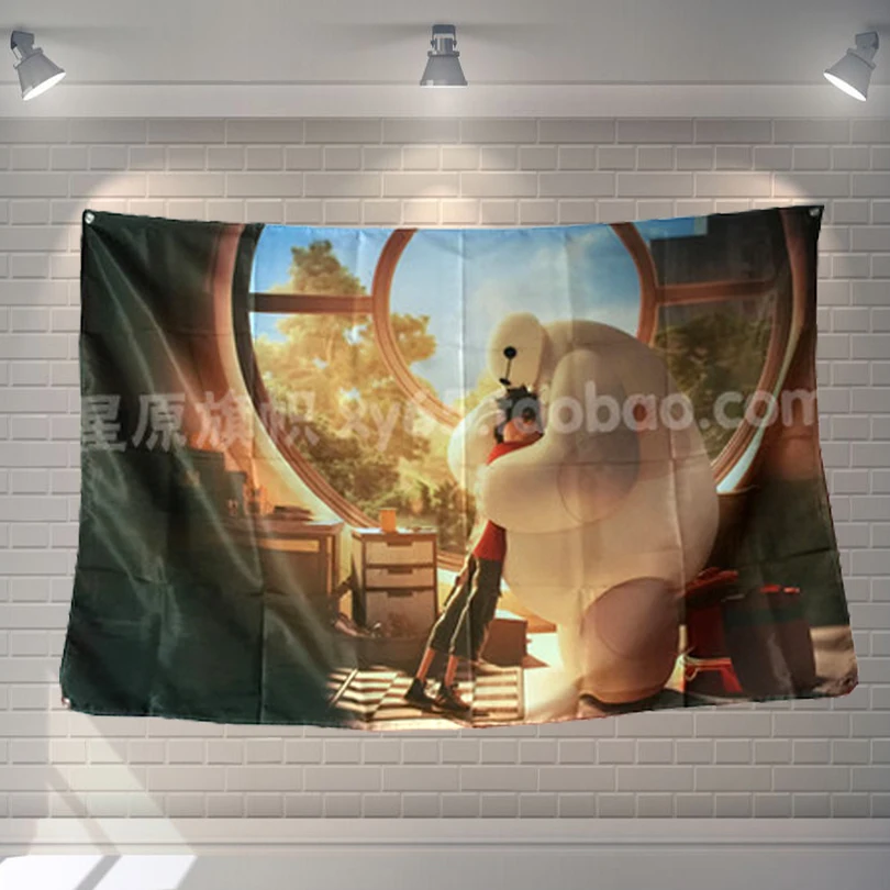 

Суперморской пехот мультфильм плакат баннеры для детской комнаты настенный Декор подвесное искусство водонепроницаемая ткань полиэстер т...