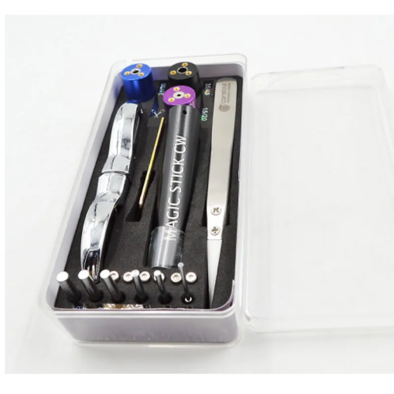 Универсальные инструменты инструмент для намотки проволоки CW toolbox RDA pre coil vape ящик для инструментов master vape jig kit 6 в 1 машина для намотки проволоки koiler