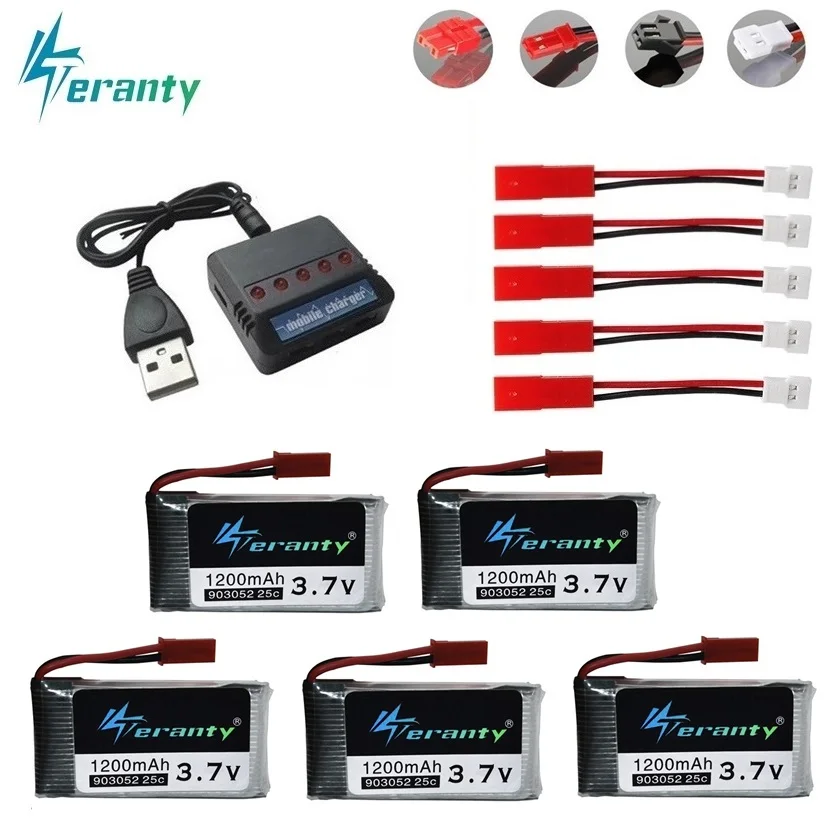 1200mAh 3 7 V Lipo батарея для T64 T04 T05 F28 F29 T56 T57 HQ898B H11D H11C RC Quadcopter 903052 и зарядное