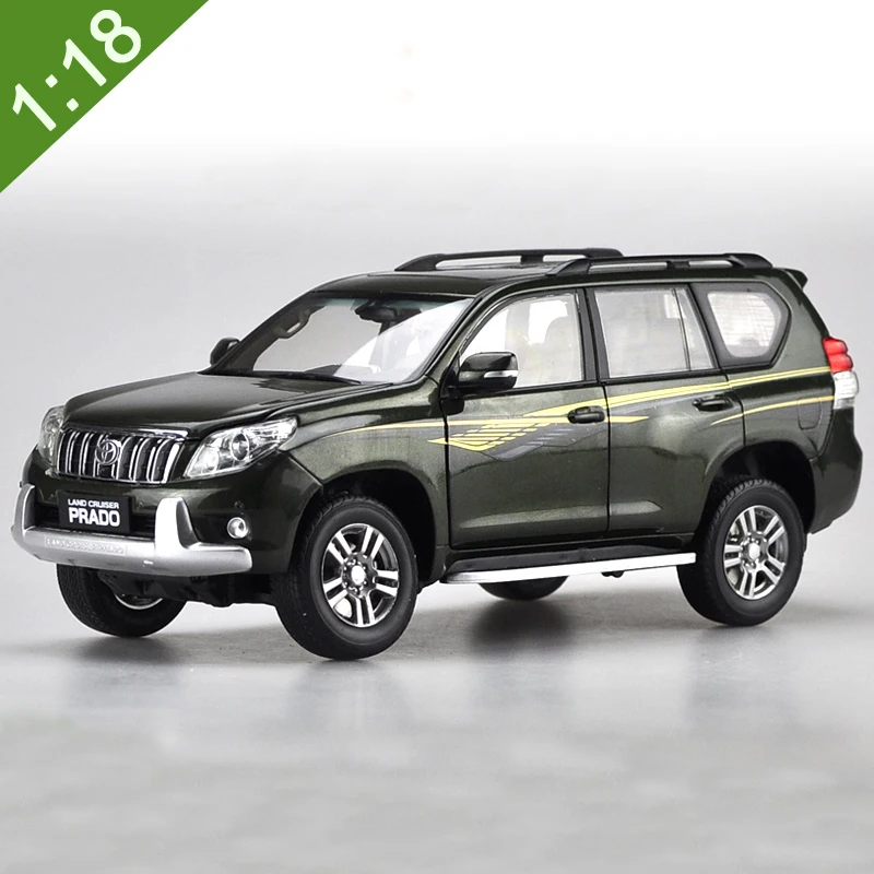 Литья под давлением 1/18 Toyota Land Cruiser Prado модель автомобиля SUV игрушек зеленого цвета