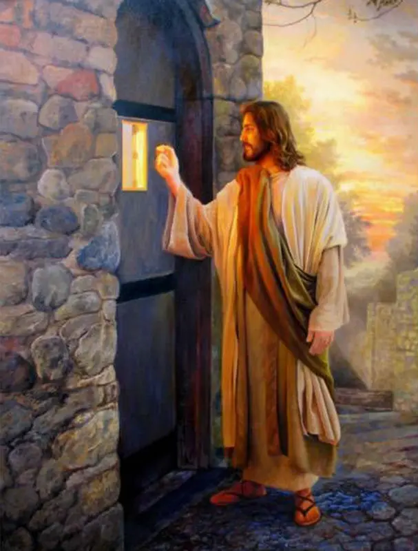 Рукоделие Алмазная вышивка Иисус пришел стучать дверь площадь 5d Diy картина