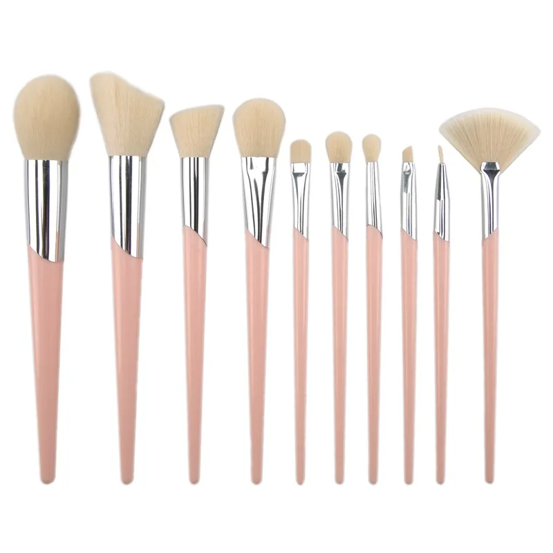 10pcs High Quality Makeup Brush Professional Suit Liquid Foundation Eye Shadow Eyeliner Tool Classic | Красота и здоровье