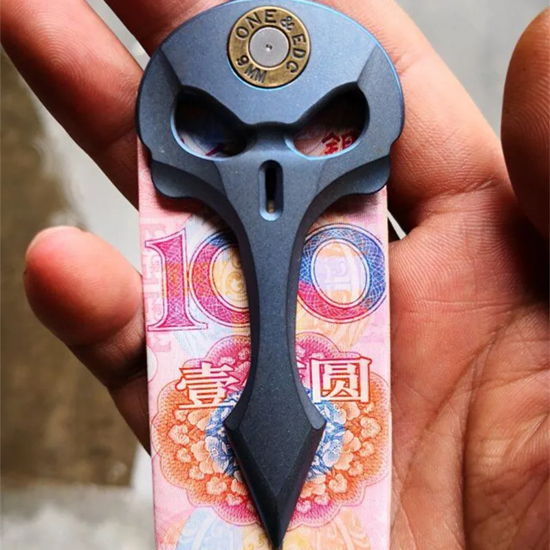 Новый титановый передаточный механизм череп зажим для денег EDC инструмент