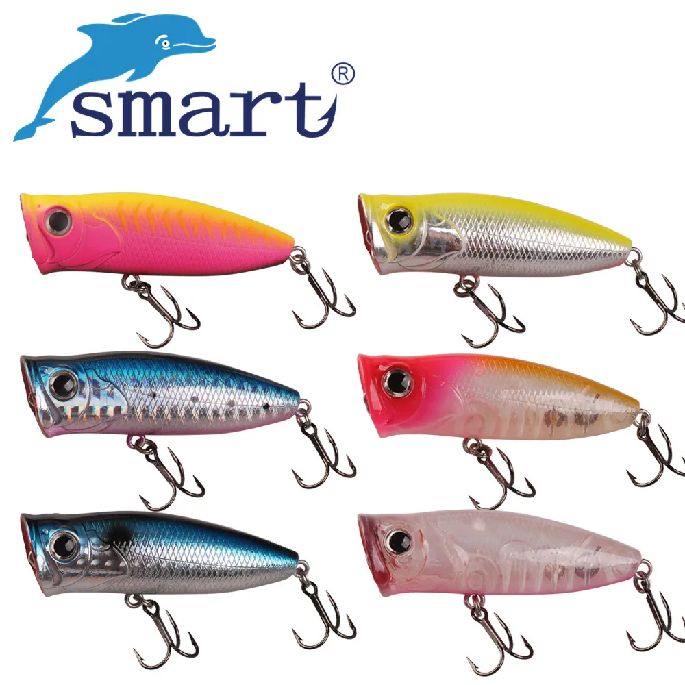 Наживка SMART Popper 60 мм 9 5 г верхние приманки для рыбной ловли в воде VMC с крючком