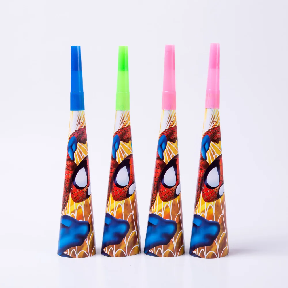 6 шт./лот с рогом Человека паука шумом вечерние украшения днем рождения для детей