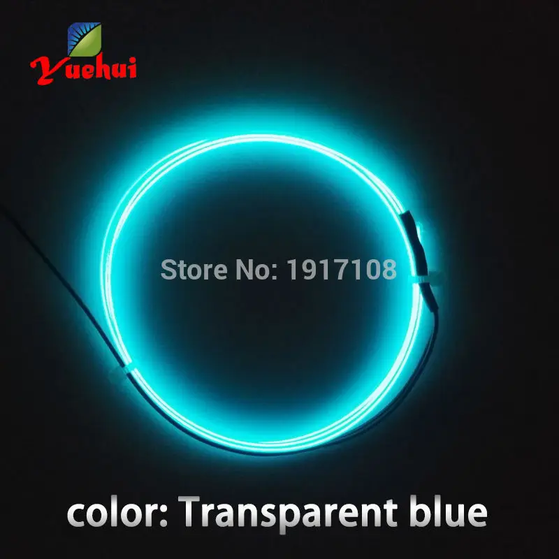 transparent blue Абсолютно Многоцветный 1,3 мм 1 м зеленый светодиодный гибкий неоновый светящийся свет для домашней маски вечерние украшения - Цвет: transparent blue