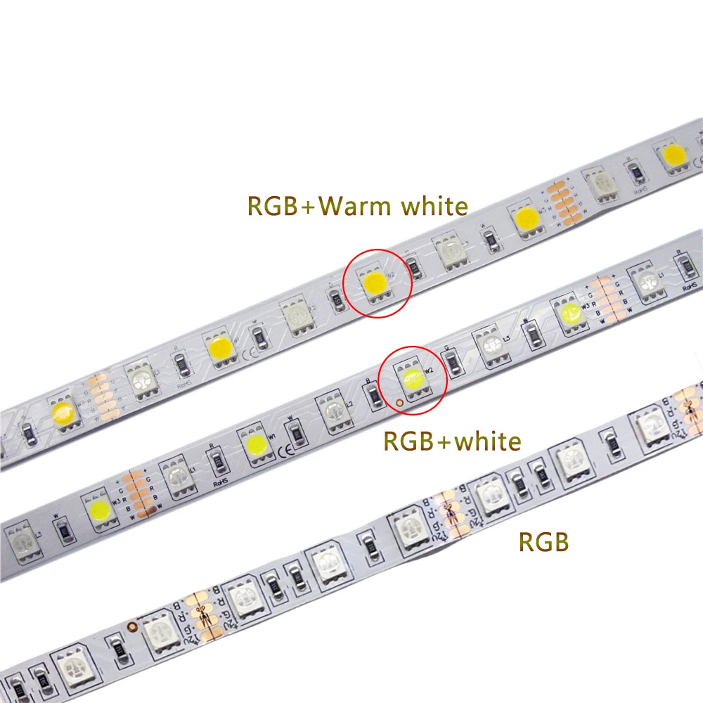 Светодиодная лента DC12V 5050 RGB RGBW RGBWW 5 м 60 Светодиодный/м, 5050 Светодиодная лента светильник RGB, RGB+ белый, RGB+ теплый белый гибкий светильник IP20 IP65