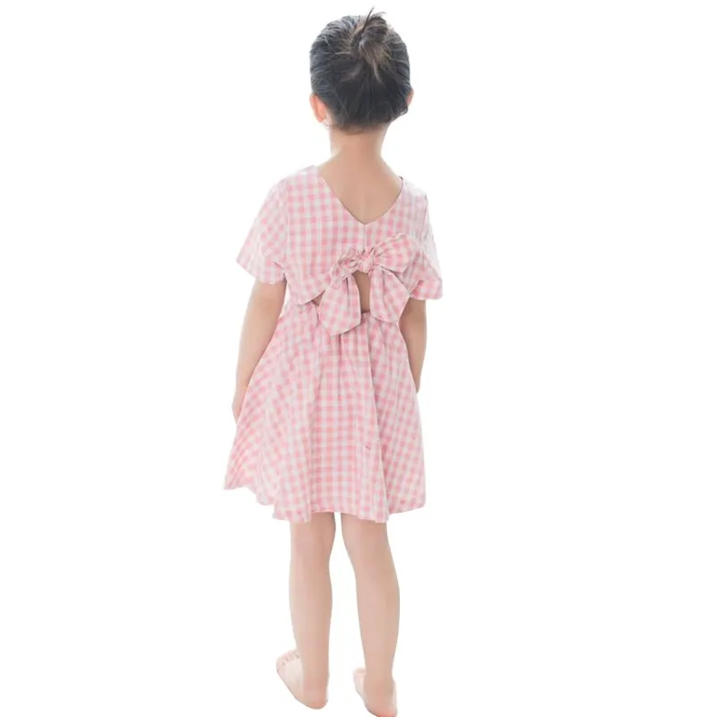 Платье для маленьких девочек милые детские платья в клетку детская одежда