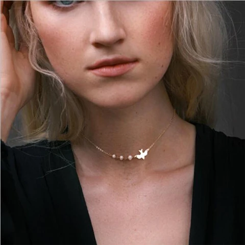 Style 21 Tenande панк ключицы цепи животных Птицы Бесконечность Луна ожерелья с искусственным жемчугом и кулоны для женщин Бохо Многослойные ювелирные изделия - Окраска металла: Style 21