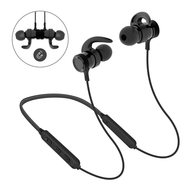 Auriculares Bluetooth наушники шейным стерео магнитные спорт фитнес беспроводной
