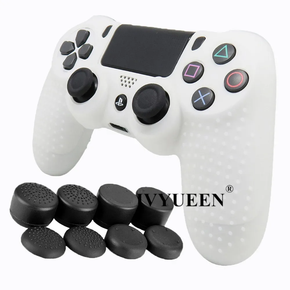 IVYUEEN Противоскользящий силиконовый чехол для защиты кожи для playstation 4 PS4 DS4 Pro тонкий контроллер с 8 аналоговыми рукоятками