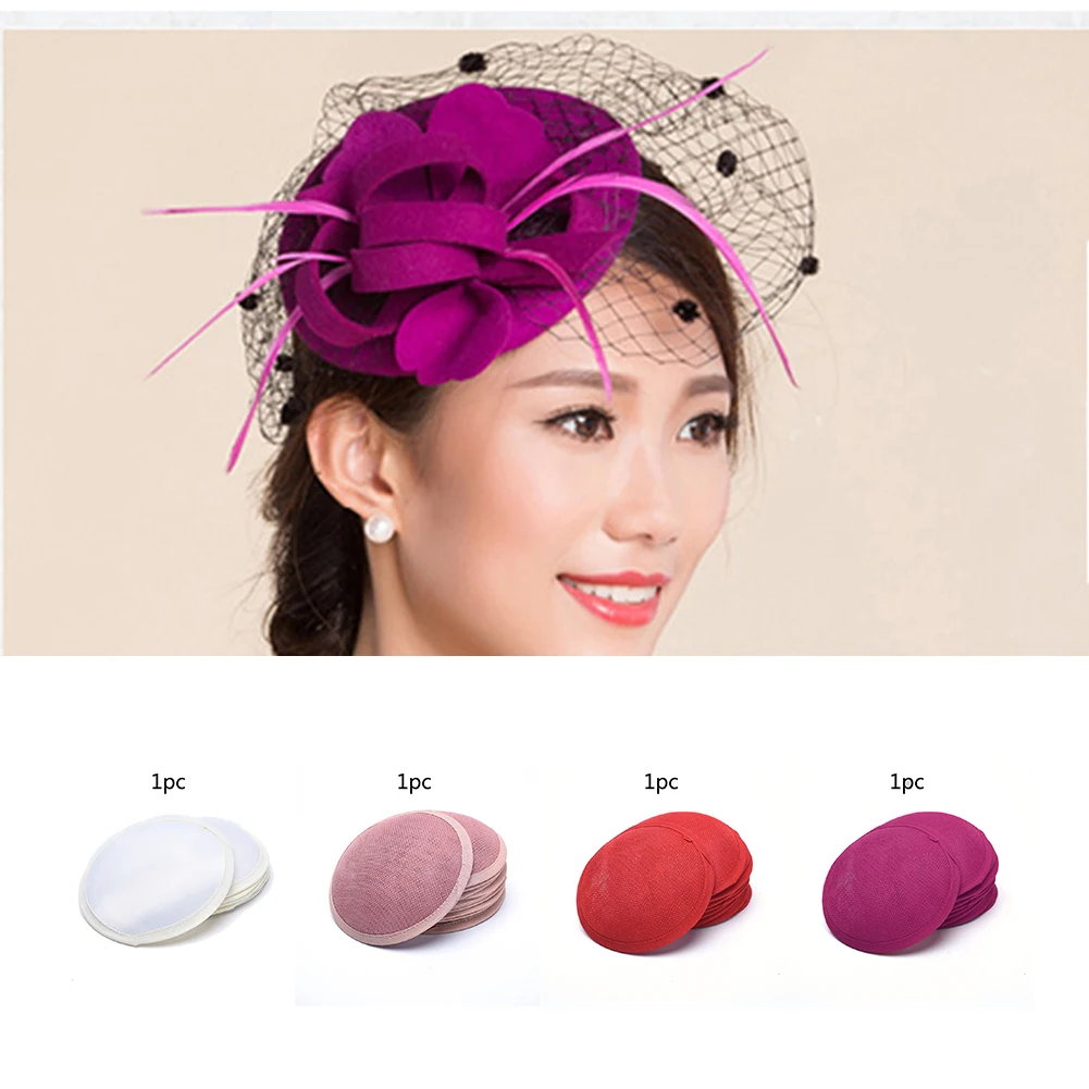 13 см винтажный практичный элегантный дизайн для вуалеров DIY Millinery Круглая Шапка основа Мягкий головной убор ручной вязки аксессуары ремесло
