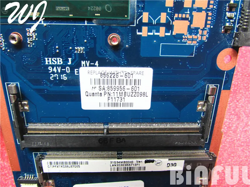 Материнская плата для ноутбука hp PAVILION 15-AU 856226-601 DAG34AMB6D0 PENT4405U рабочая
