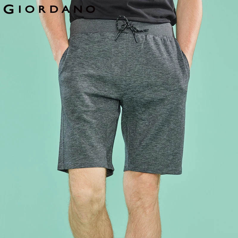 Giordano сплошные шорты из хлопкового трикотажа с резинкой на талии состоят хлопка и