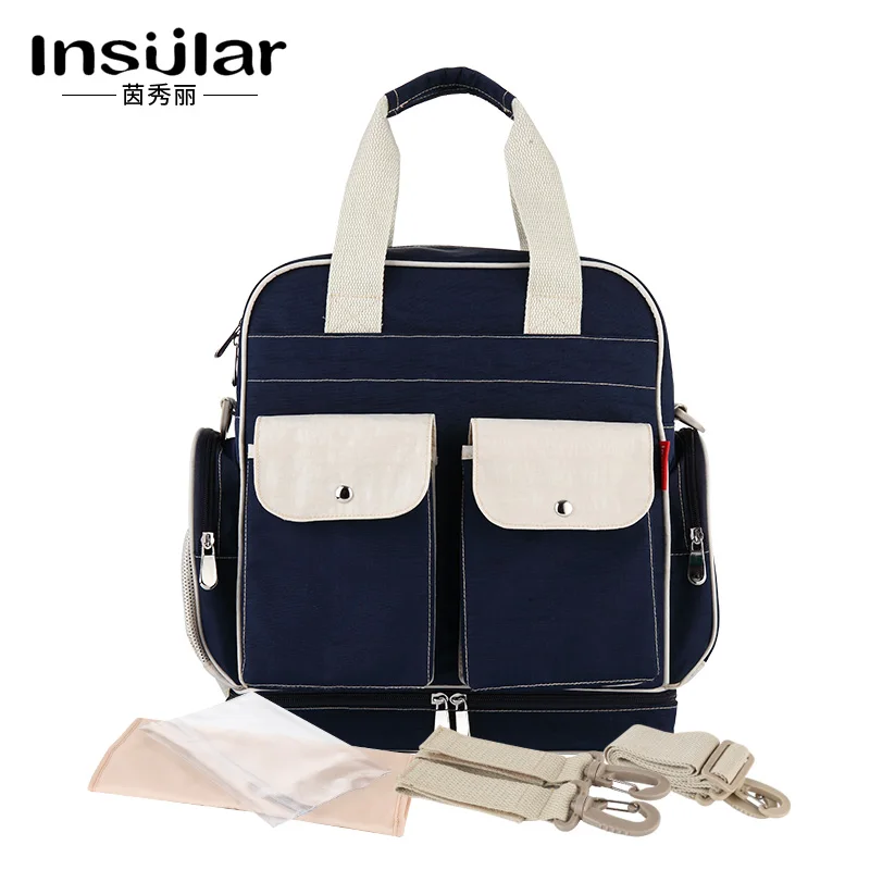 

INSULAR Brand Maternity Mommy Organizer Bag Nappy Bag Large Capacity Baby Diaper Bag Women Travel Backpack Nursing Bag for Baby