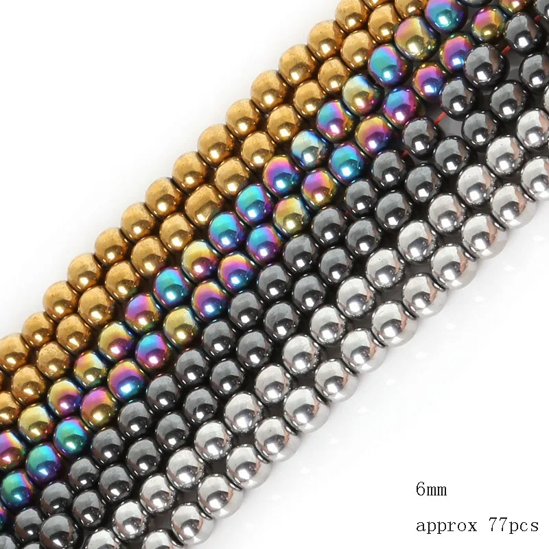 Высококачественные бусины из радужного гематита черного/золотого/черного цвета