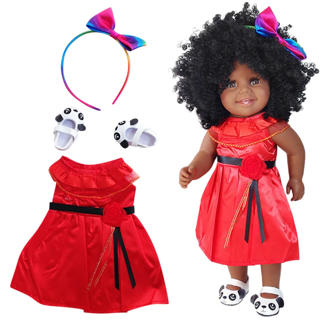 Новое поступление, Детские куклы-реборн для девочек, детская игрушка, черные куклы для девочек, африканские американские куклы, реалистичные игрушки для детей 45 см, MJ1214