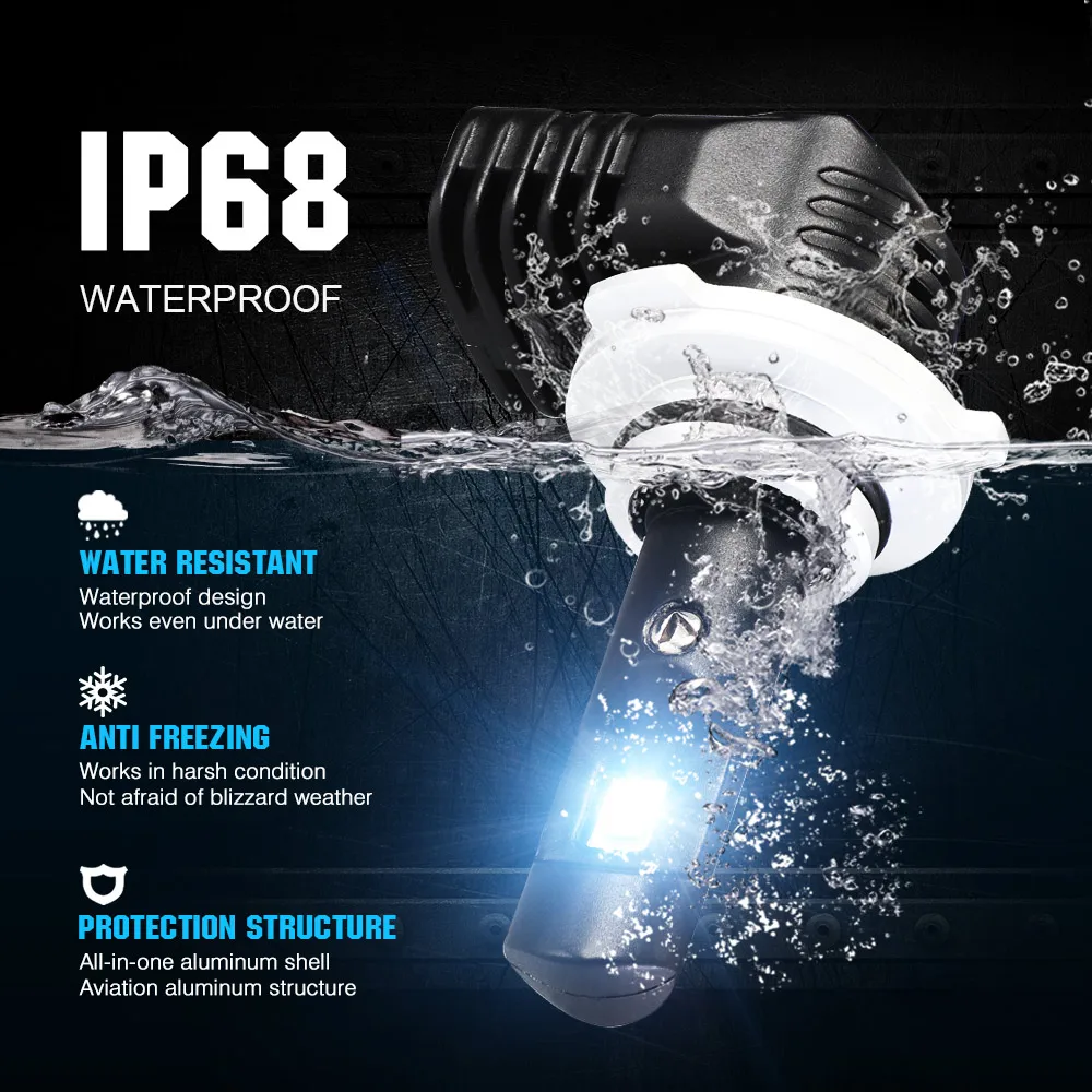 NOVSIGHT 1:1 дизайн 9005 светодиодные лампы H7 H4 Автомобильные фары H11 9006 50 Вт 10000LM 6500 К