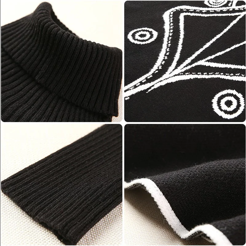 2019 Spring New Women Knitted Pullover Korean Loose High Collar Cloak Knitwear Mid-Long Autumn Winter Bat Sweater Female Vs534 | Женская