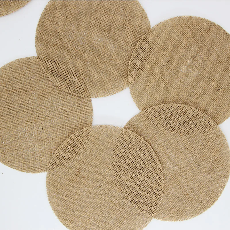 5pcs/lot 100% Natural Jute Thick Fabric For Vintage Table Mat DIY Craft Patchwork Material Canvas Handmade Materials | Дом и сад