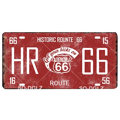 [SQ-DGLZ] Route 66 номерной знак Настенный декор мать дорога Олово знак США дорога металлическая картина "знак" таблички плакат