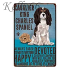 Держатель-Французский бульдог Чарльз спаниель металлический знак олова плакат домашний декор зоомагазин настенная живопись 20*30 см Размеры y-1615