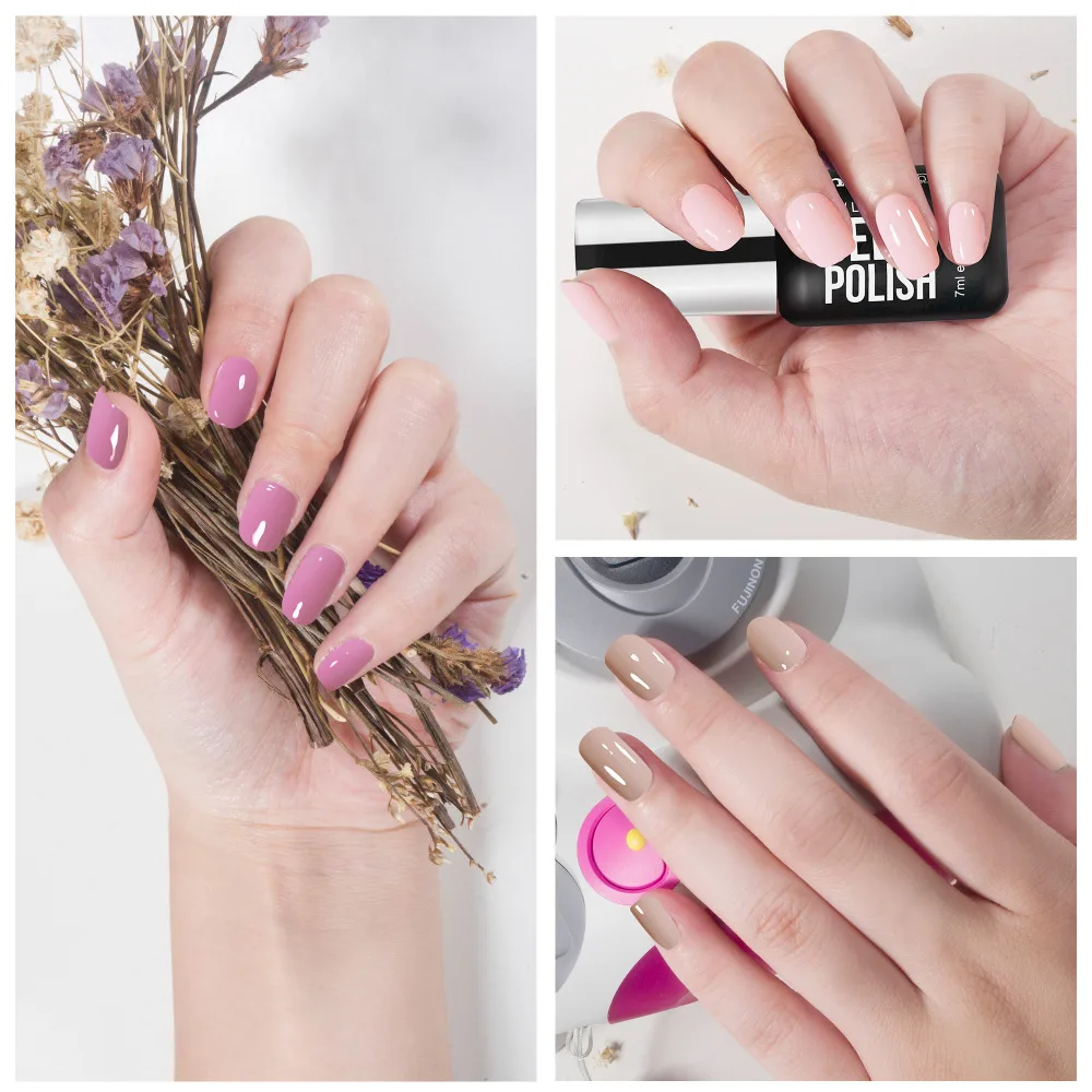 Modelones 6 шт цветная серия Гель-лак для ногтей Набор сделай сам французский стиль