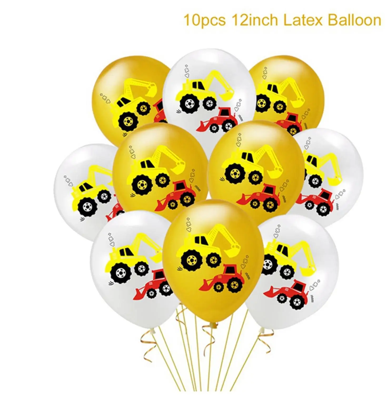 Balloon Set HUIRAN строительные воздушные шары для грузовиков Автомобили 1 год первый день рождения мальчик воздушный шар детский душ мальчик воздушные шары детский душ баллон - Цвет: Balloon Set