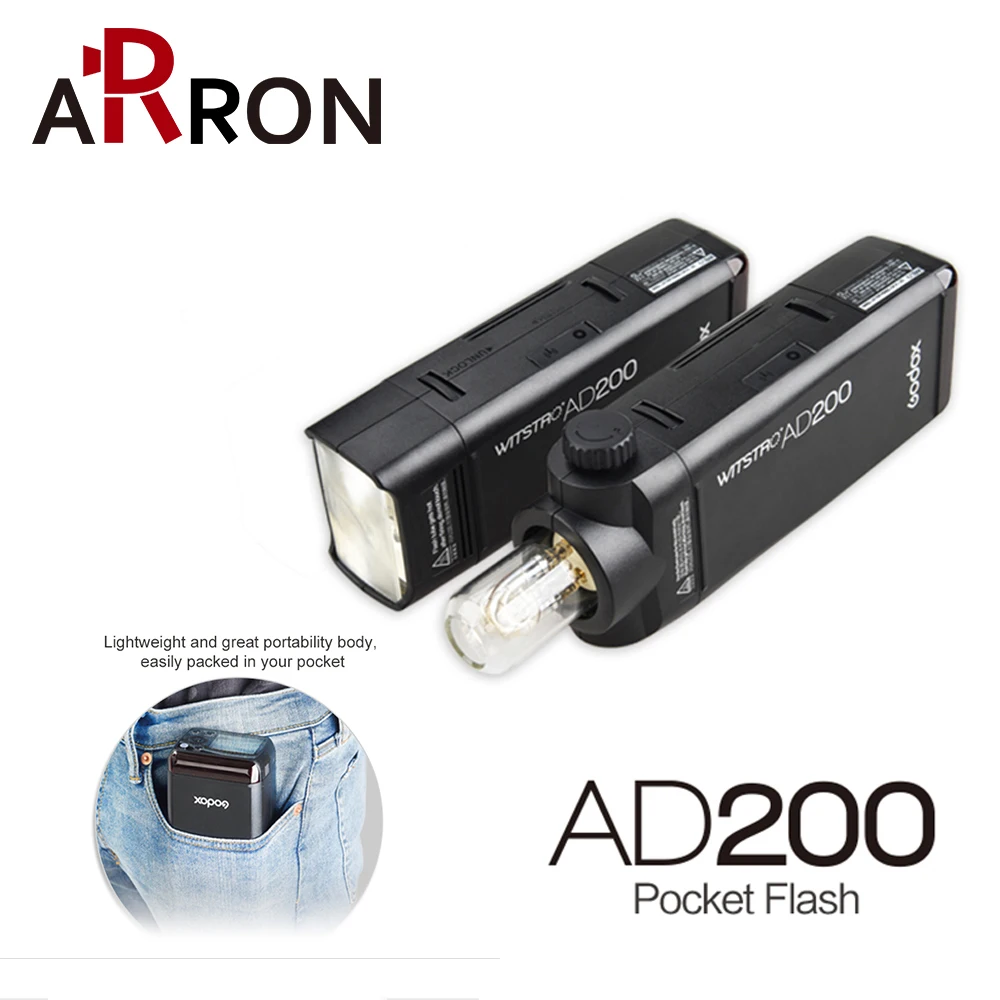 Горячая Godox AD200 200Ws 2 4G TTL вспышка стробоскоп 1/8000 HSS Беспроводная монолайт с