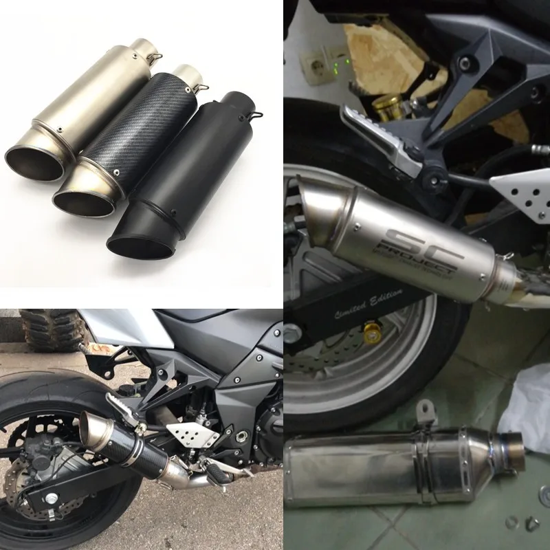 Модифицированный Универсальный мото rcycle SC проект moto GP 51 мм задний глушитель труба с лазерным логотипом