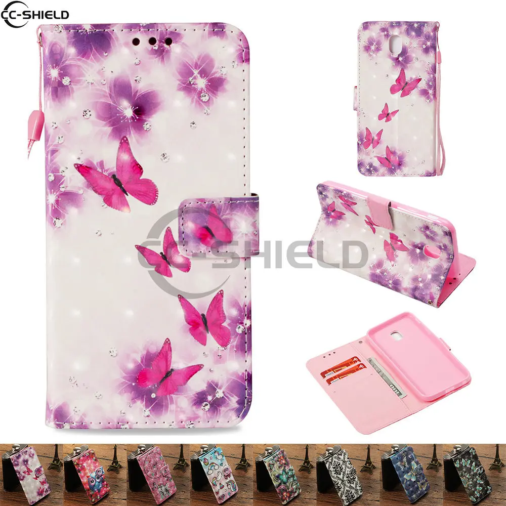 Флип кейс для Samsung Galaxy J3 2017 J330 SM чехол телефона кожаный J330F/DS J330F J330FN сумка|case for samsung