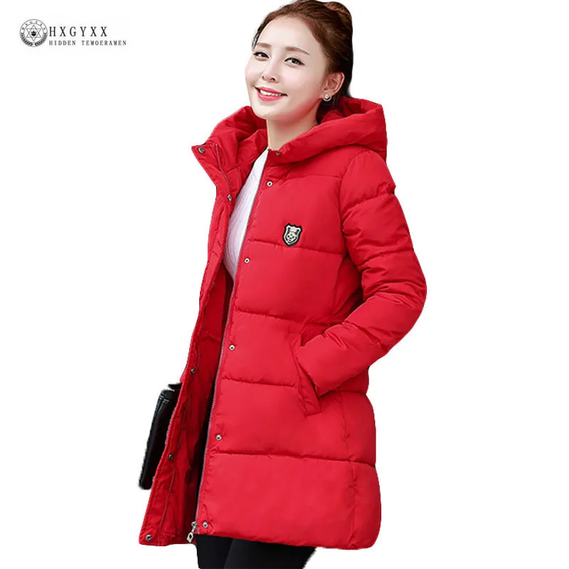 Женская длинная куртка с капюшоном SS808 теплая из хлопка для осени и зимы 2019|long winter