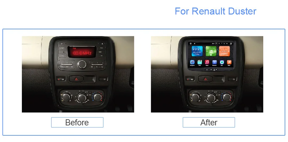 Eunavi 1 Din 8 ''Android 9,0 Автомобильный gps Navi Радио стерео для Dacia/Sandero/Duster/Renault/Captur/Lada/Xray 2 Logan 4G ram wifi USB