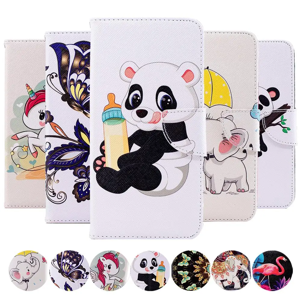 For Xiaomi Redmi 6/Note 5 Pro Case Fashion Pattern Painted Flip Leather Cover Wallet Card Slot Stand Mobile Phone Protective Bag | Мобильные