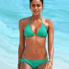 Летний женский комплект бикини с пуш-ап, бандажный треугольный купальник с низкой талией, 5 стилей, Одноцветный купальник, комплект из двух предметов, купальный костюм