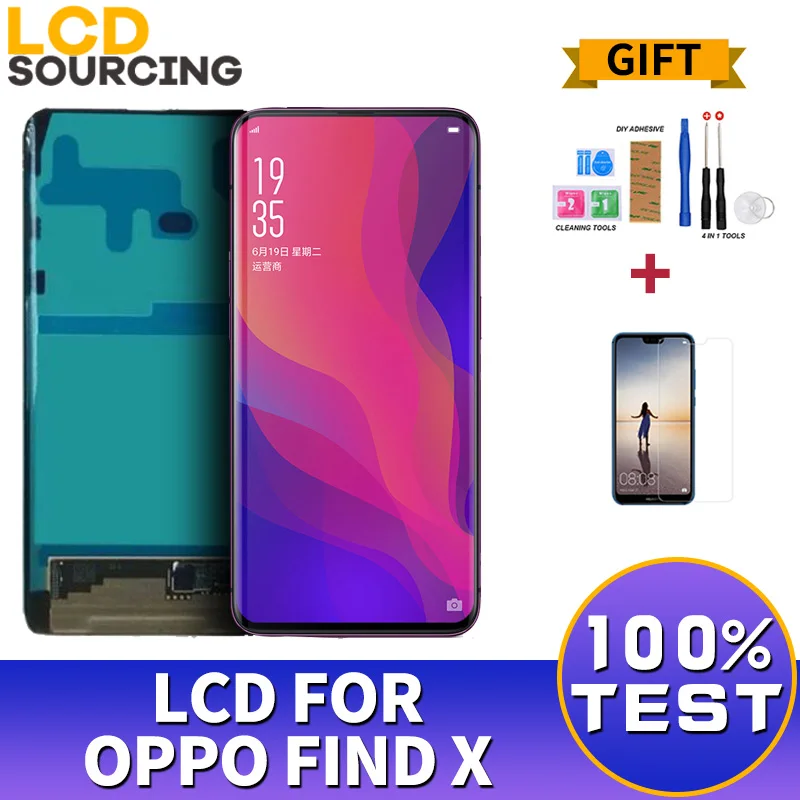 Новый ЖК дисплей для OPPO Find X экран с сенсорной панелью дигитайзер в сборе запасная
