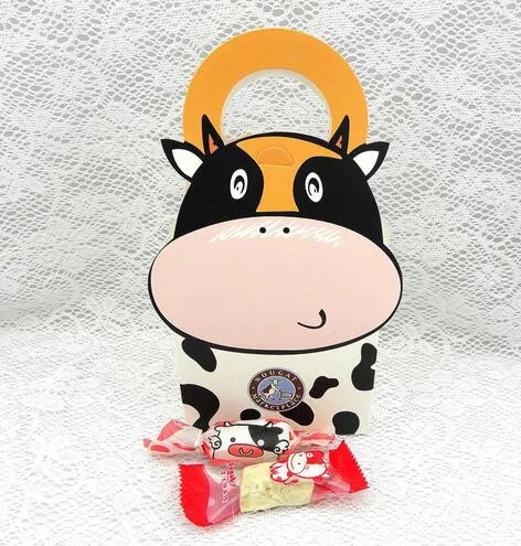 10 шт. новая милая мультяшная коробка для молока коровы конфет пакет печенья