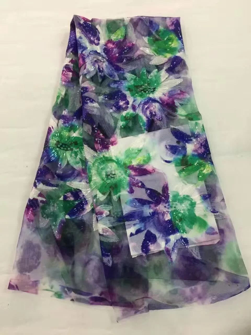 High Quality African Guipure Cord Lace Fabric Purple Color Nigerian Soluble Water For Dress Wedding | Дом и сад